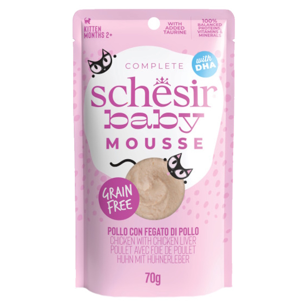 SCHESIR Kitten Lifestage Mousse kapsička pro koťata kuře 70 g