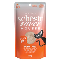 SCHESIR Senior Lifestage Mousse kapsička pro kočky losos a kuře 80 g