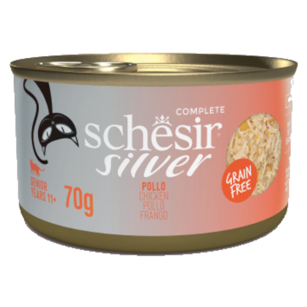 SCHESIR Senior Wholefood konzerva pro kočky kuře 70 g