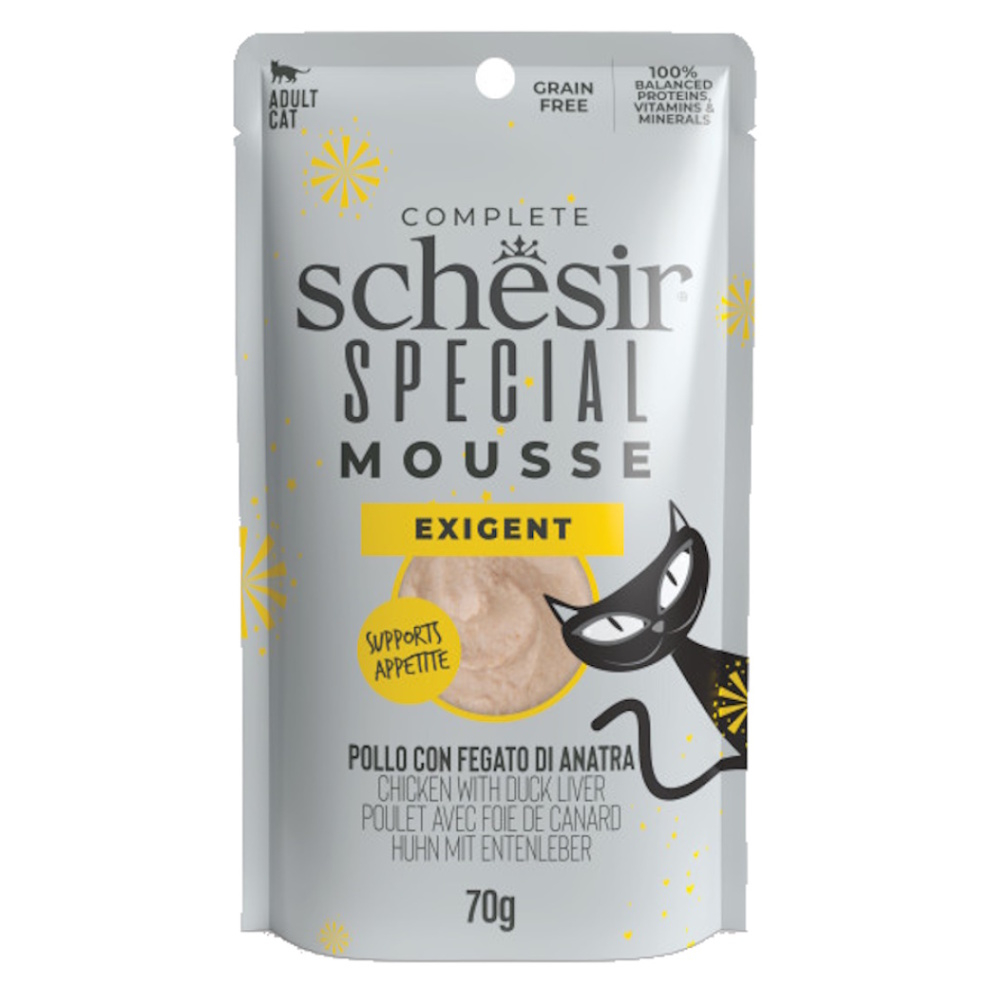 Levně SCHESIR Special Mousse Exigent kapsička pro kočky kuře a játra 70 g