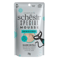 SCHESIR Special Mousse Skin&Coat kapsička pro kočky losos a kuře 70 g
