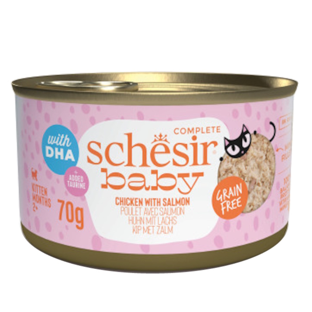 E-shop SCHESIR Wholefood konzerva pro koťata kuře a losos 70 g