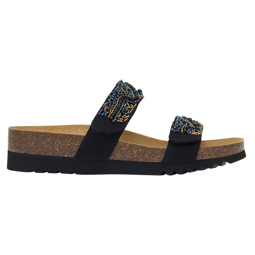 E-shop SCHOLL Zafirah dámské pantofle černo-zlaté 1 pár, Velikost obuvi: 37