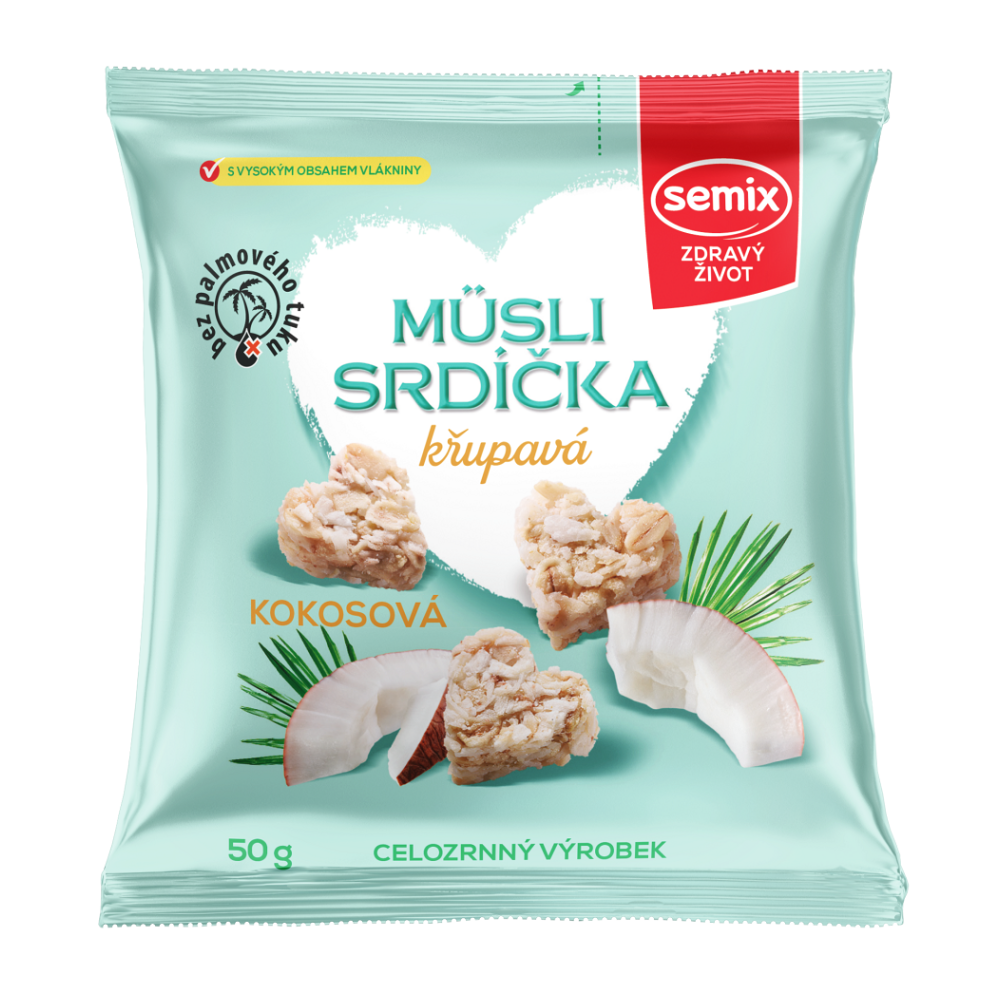 E-shop SEMIX Müsli srdíčka křupavá kokosová 50 g