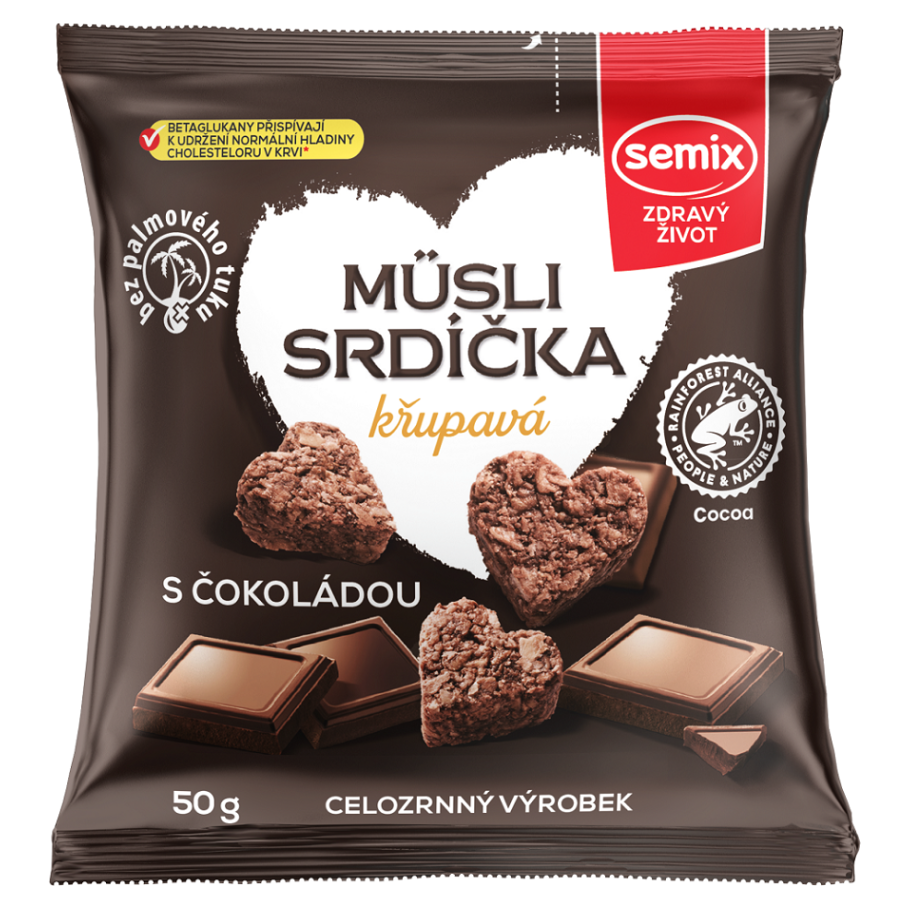 E-shop SEMIX Müsli srdíčka křupavá s čokoládou 50 g