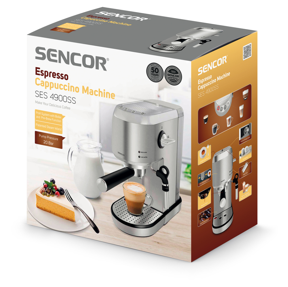 E-shop SENCOR SES 4900SS Espresso kávovar, použité