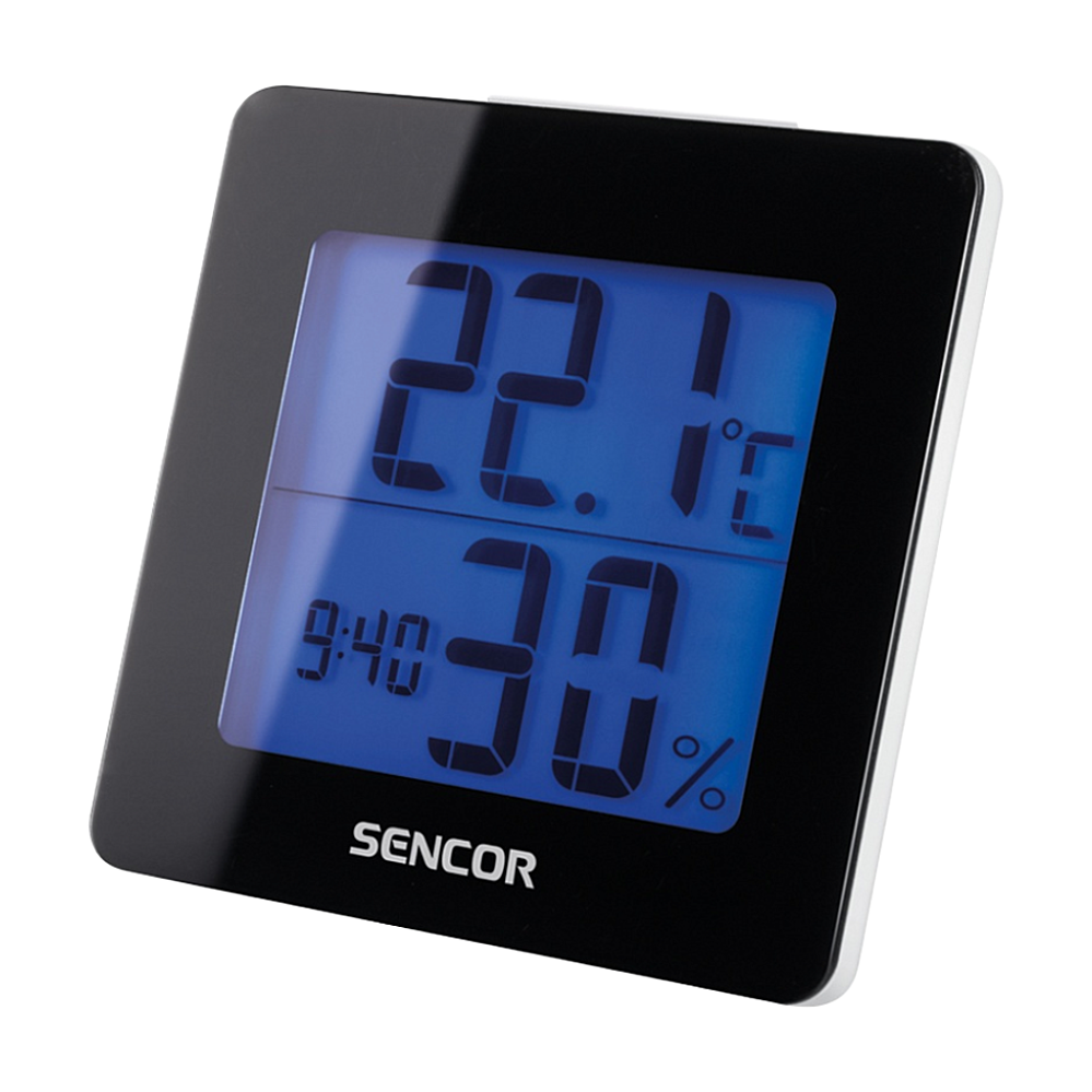 SENCOR Teploměr s hodinami SWS 1500 B černá