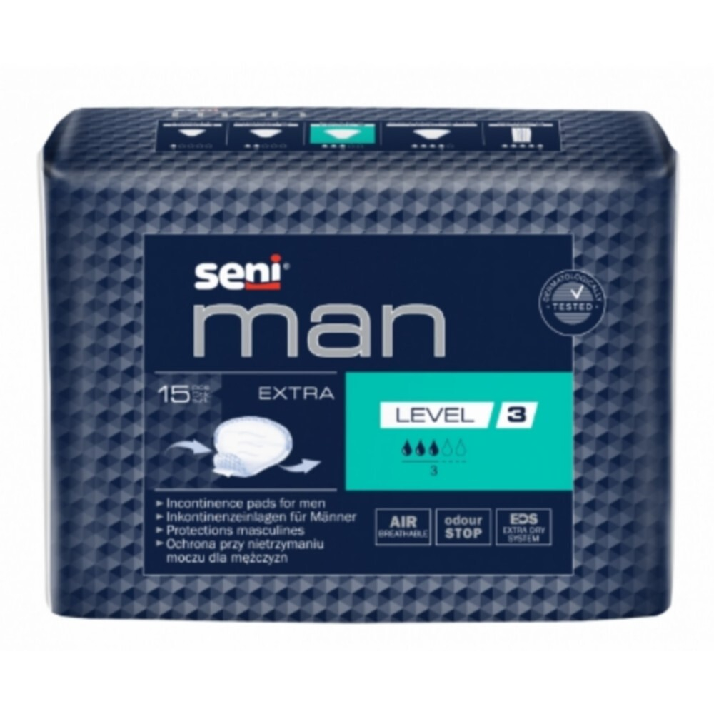 E-shop SENI Man normal level 3 inkontinenční vložky pro muže 15 kusů