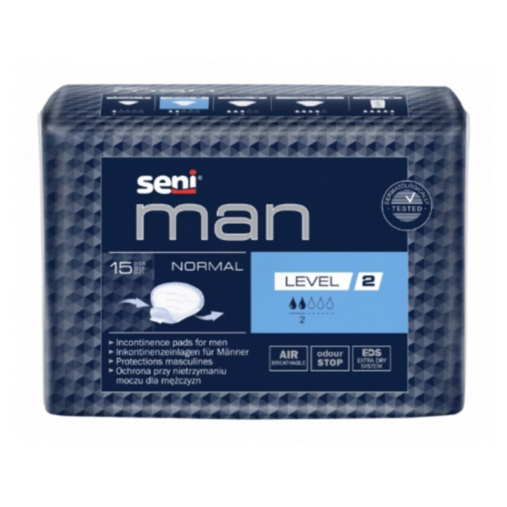SENI Man normal level 2 inkontinenční vložky pro muže 15 kusů