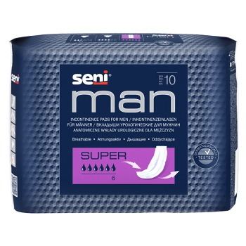 SENI Man super inkontinenční vložky pro muže 6 kapek 20 kusů, poškozený obal