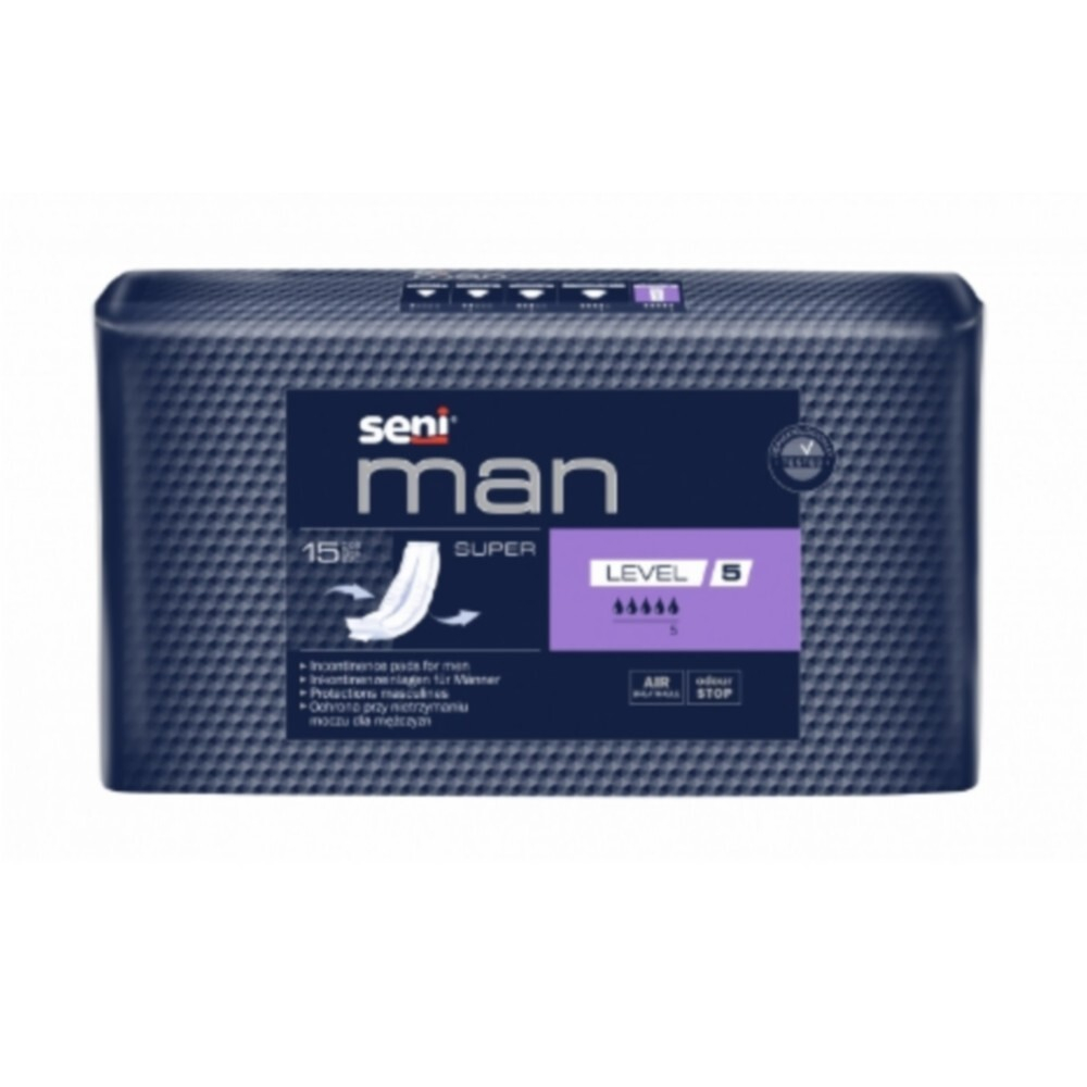E-shop SENI Man super level 5 inkontinenční vložky pro muže15 kusů