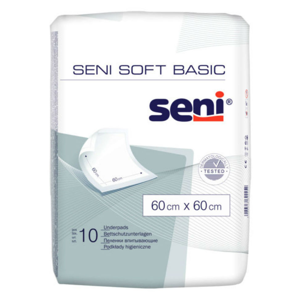 Levně SENI Soft basic absorpční podložky 60 x 60 cm 10 kusů