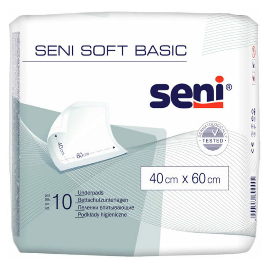 Levně SENI Soft basic absorpční podložky 60 x 40 cm 10 kusů