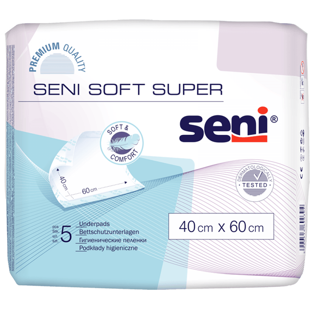 Levně SENI Soft super podložky absorpční 40 x 60 cm 5 kusů
