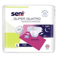 SENI Super Quatro inkontinenční kalhotky s pásky 10 kusů velikost L