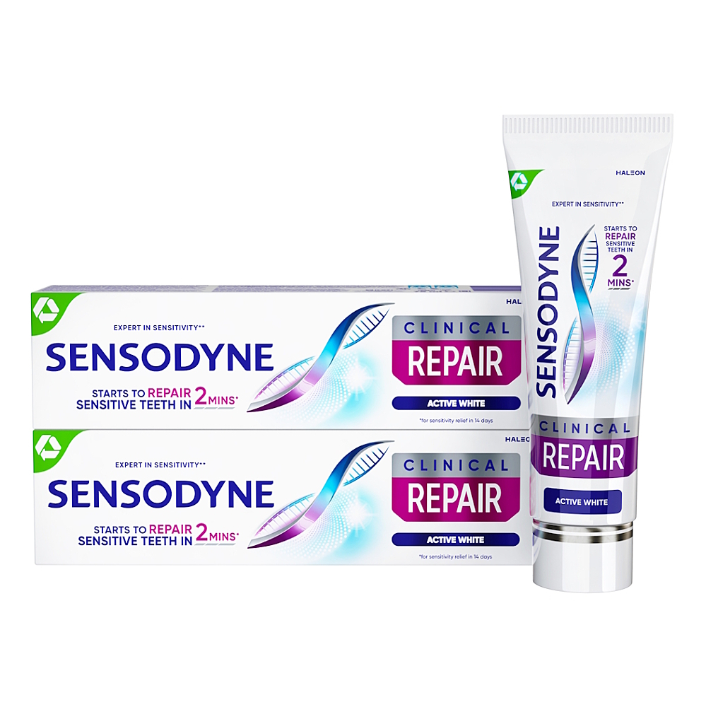 SENSODYNE Clinical Repair Active White zubní pasta 2 x 75 ml