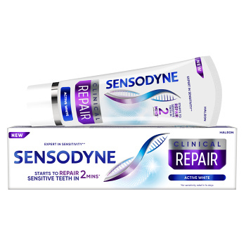 SENSODYNE Clinical Repair Active White Zubní pasta 75 ml (Zubní pasty na citlivé zuby a dásně) - Čistící, Bělící