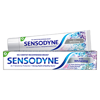 SENSODYNE Extra Whitening Zubní pasta 75 ml (Bělicí zubní pasty) - Zklidňující, Ochranný, Bělící, Ošetřující