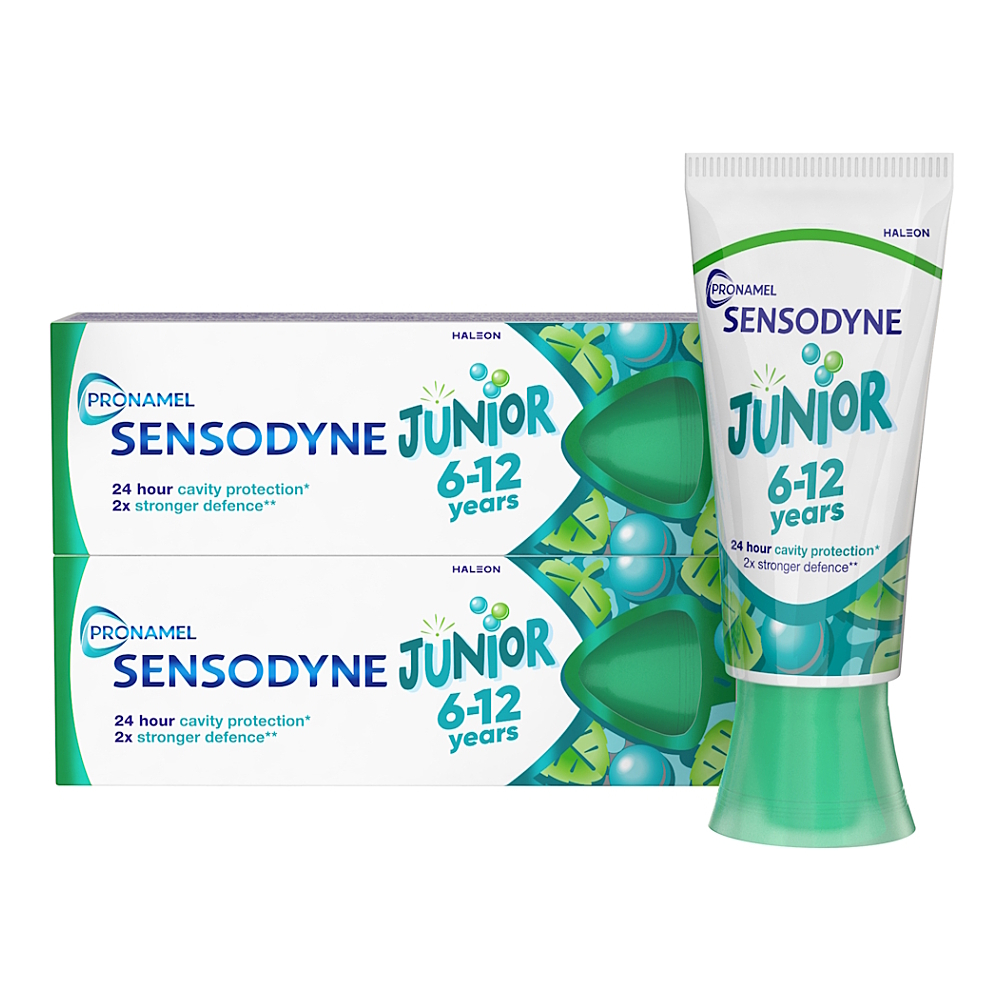 SENSODYNE Junior zubní pasta pro děti 6-12 let 2 x 50 ml