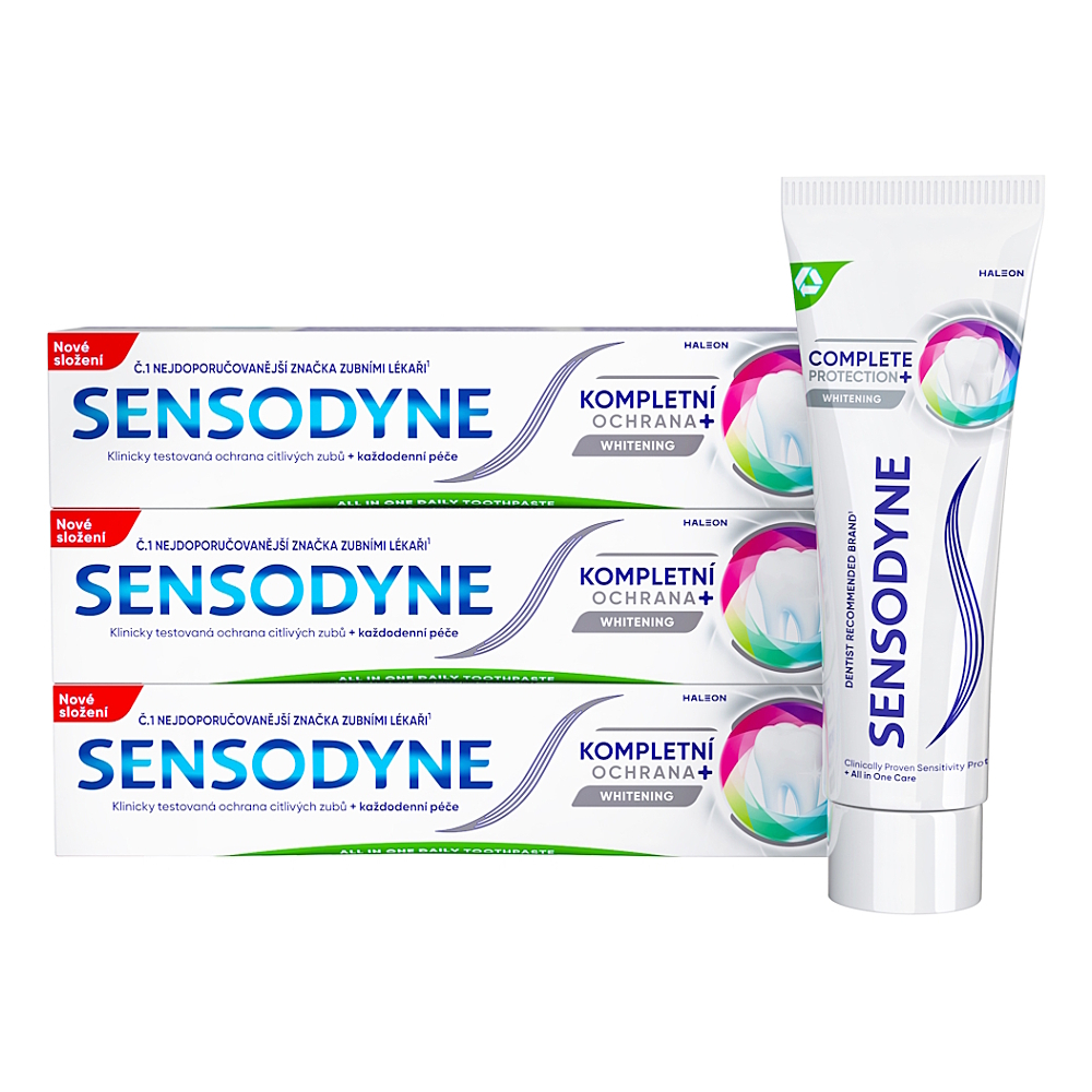 SENSODYNE Kompletní ochrana Whitening Zubní pasta 3 x 75 ml