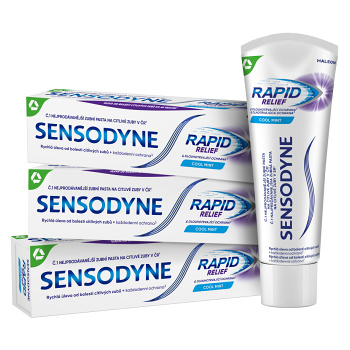 SENSODYNE Rapid Zubní pasta 3 x 75 ml (Zubní pasty na citlivé zuby a dásně) - Klasické