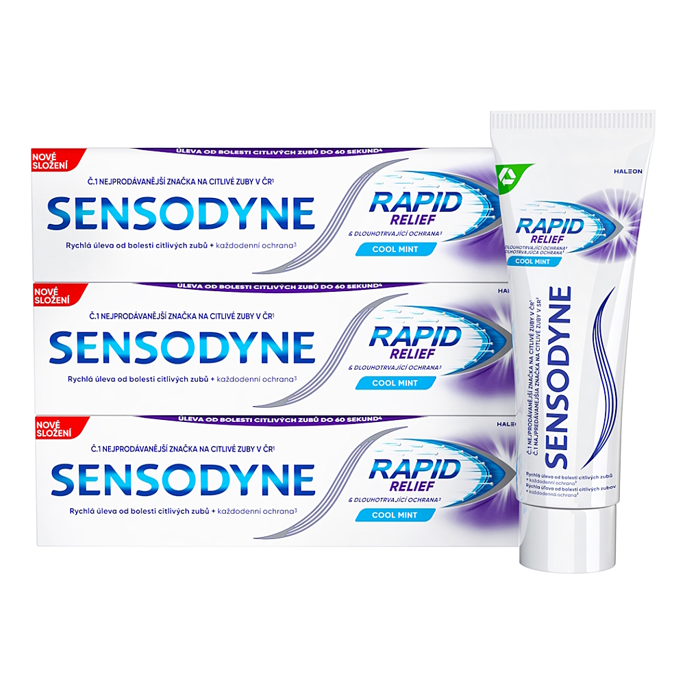 Sensodyne Rapid Relief zubní pasta, 3x75ml