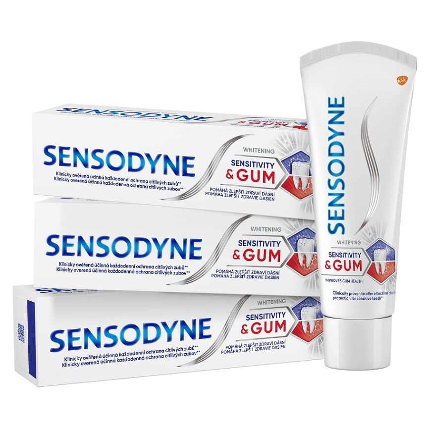 E-shop SENSODYNE Sensitivity & Gum Whitening Zubní pasta 3 x 75 ml