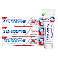 SENSODYNE Sensitivity & Gum Whitening Zubní pasta 3 x 75 ml
