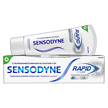 SENSODYNE Zubní pasta Rapid Whitening 75 ml (Bělicí zubní pasty) - Zklidňující, Ochranný, Bělící, Ošetřující