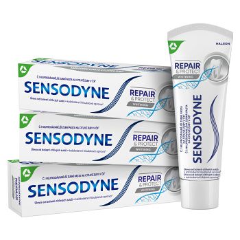 SENSODYNE zubní pasta Repair & Protect Whitening  3 x 75 ml (Zubní pasty na citlivé zuby a dásně)