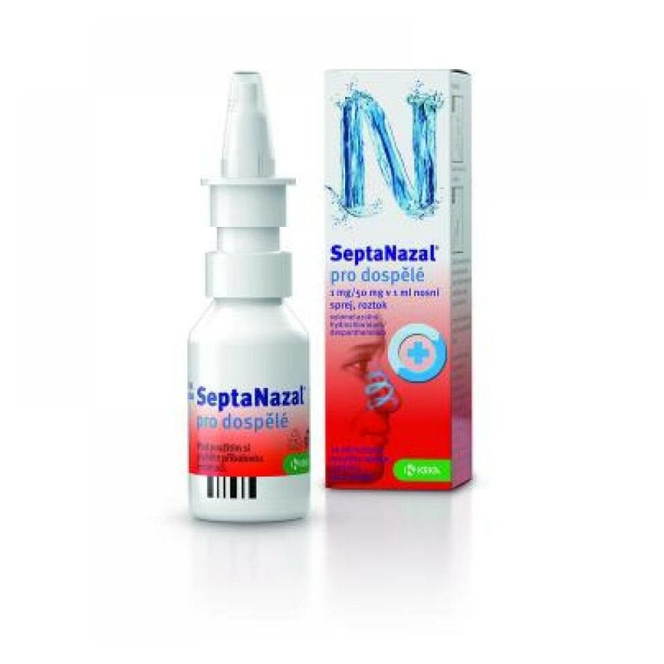 Levně SEPTANAZAL 1 mg/ ml + 50 mg/ ml nosní sprej 10 ml