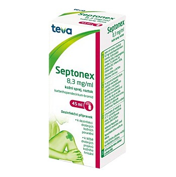 SEPTONEX 8.3mg/ml sprej v roztoku 45 ml (Na hojení ran a vředů) - Jednodruhové, Dezinfekční