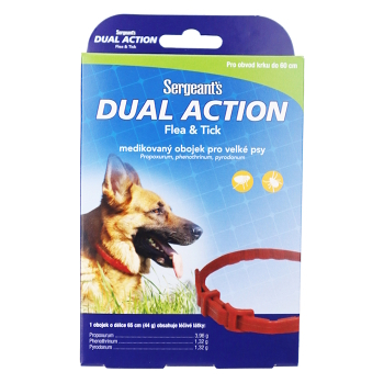 SERGEANT´S Dual Action antiparazitní obojek pro velké psy 65 cm (Obojky proti klíšťatům a blechám pro psy)