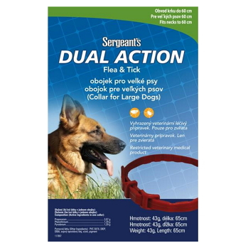 SERGEANT´S Dual Action antiparazitní obojek pro velké psy 65 cm
