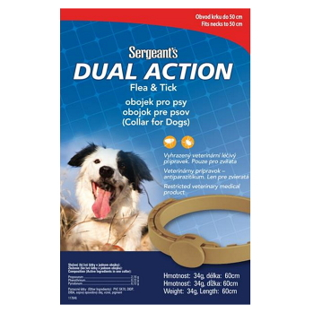 SERGEANT´S Dual Action antiparazitní obojek pro střední psy 60 cm