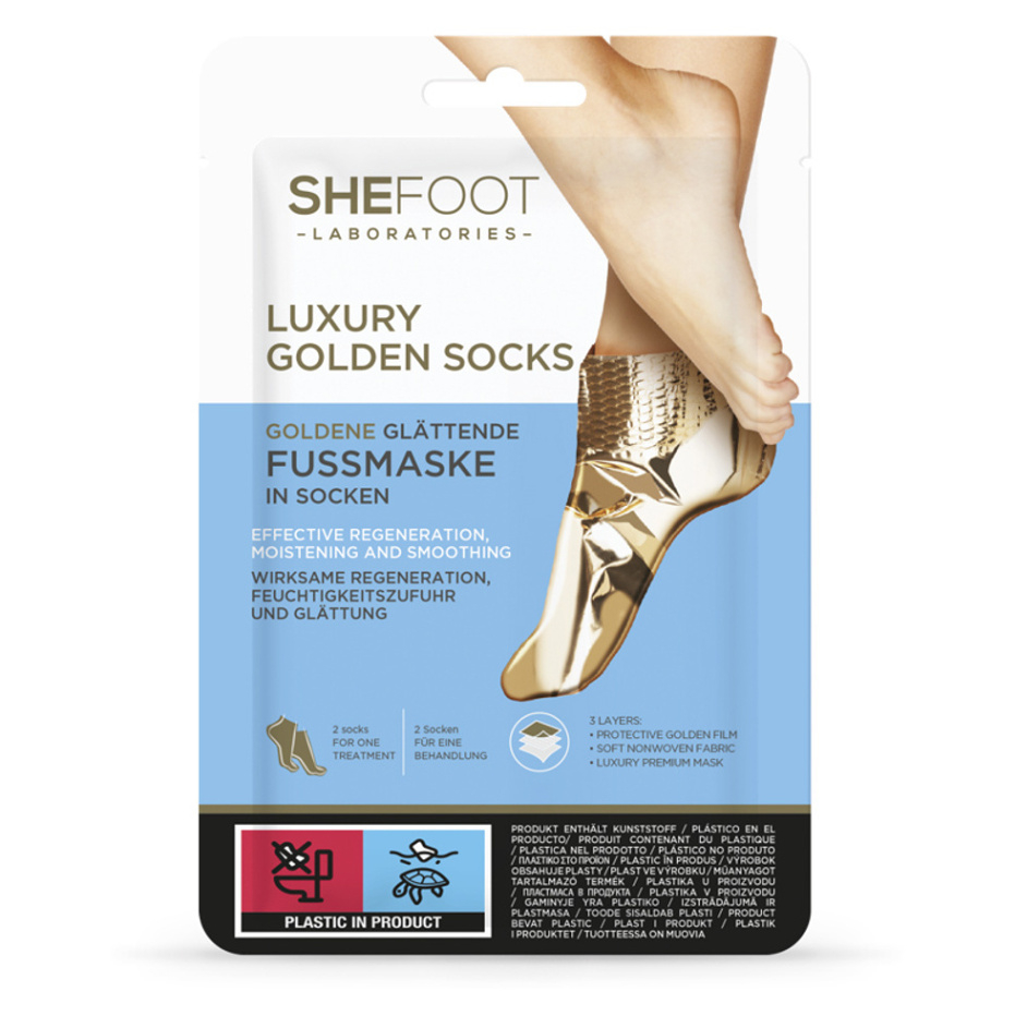 E-shop SHEFOOT Luxury golden - zlaté zjemňující ponožky 1 pár