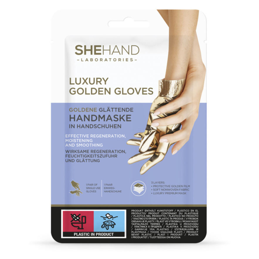 SHEHAND Luxury golden - zlaté zjemňující rukavice 1 pár