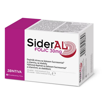 SIDERAL Folic 30 mg 20 sáčků (Doplňky stravy se železem) - Vícesložkové