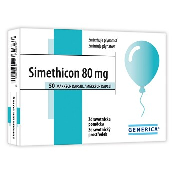 GENERICA Simethicon 80 mg 50 měkkých želatinových kapslí