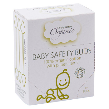 SIMPLY GENTLE Organické dětské vatové tyčinky 72 kusů (Vaty, ušní tyčinky)