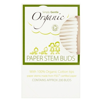 SIMPLY GENTLE Organické vatové tyčinky 200 kusů (Vaty, ušní tyčinky)