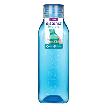 SISTEMA Hydrate Láhev Square šroubovací víčko modrá 725 ml (Sportovní lahve na různé aktivity)