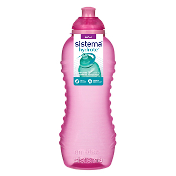 SISTEMA Hydrate Láhev Squeeze Twist ‘n’ Sip růžová 460 ml (Sportovní lahve na různé aktivity)