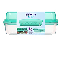 SISTEMA To go krabička na oběd flip and nest zelená 1,8 l
