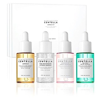 SKIN1004 Madagascar Centella sada pečujících ampulí na obličej 4x30 ml (Korejská pleťová séra)