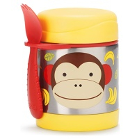 SKIP HOP Zoo termoska na jídlo se lžičko/vidličkou 12 m+ opička 325 ml