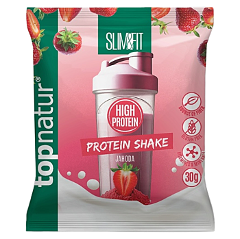 TOPNATUR Slim&Fit shake jahoda bez lepku 30 g (Proteinové nápoje)