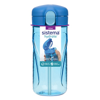 SISTEMA Láhev Quick Flip Top s brčkem modrá 520 ml