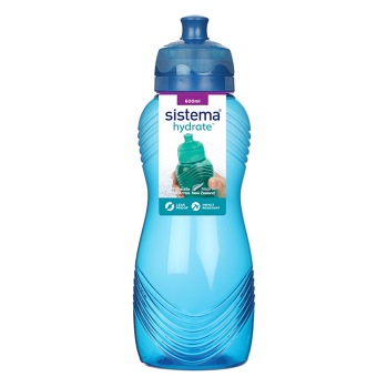 SISTEMA Hydrate Láhev Wave Twist‘n’Sip modrá 600 ml (Sportovní lahve na různé aktivity)