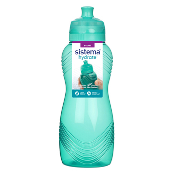 SISTEMA Hydrate Láhev Wave Twist‘n’Sip zelená 600 ml (Sportovní lahve na různé aktivity)